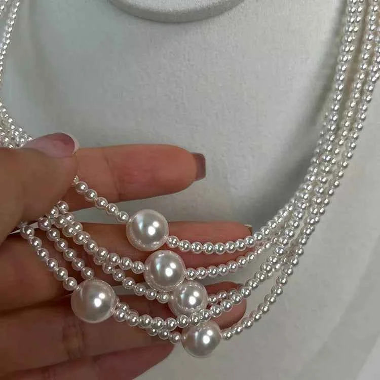 Pearl Bead Choker Necklace