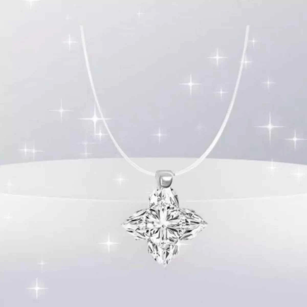 2 Carat 925 Sterling Silver Moissanite Star Pendant Necklace