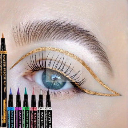 7-Color Liquid Eyeliner And Eyeshadow Pencil, Long-Lasting & Non-Smudge, Dual-Headed Design