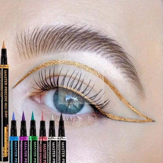 7-Color Liquid Eyeliner And Eyeshadow Pencil, Long-Lasting & Non-Smudge, Dual-Headed Design