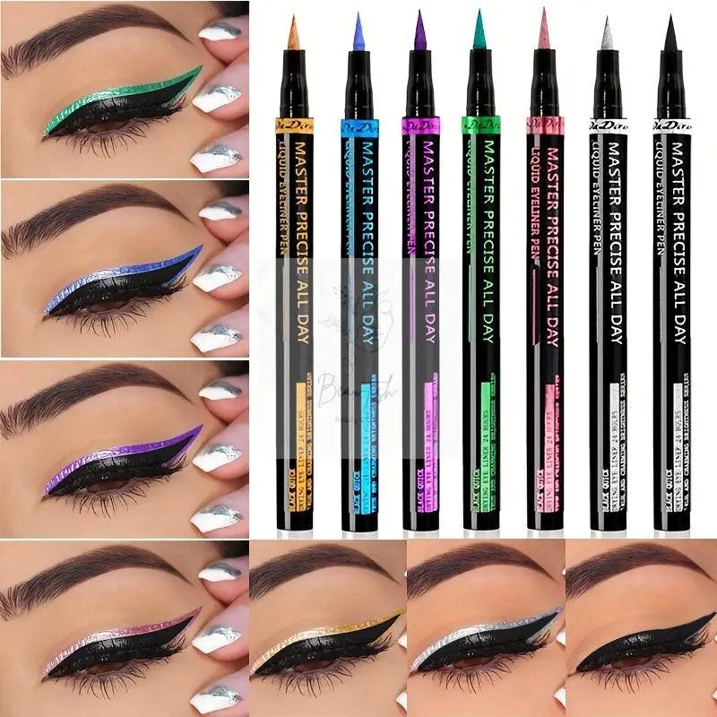 7-Color Liquid Eyeliner And Eyeshadow Pencil, Long-Lasting & Non-Smudge, Dual-Headed Design