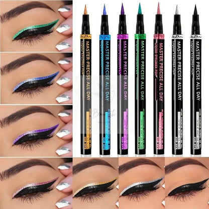 7-Color Liquid Eyeliner And Eyeshadow Pencil, Long-Lasting & Non-Smudge, Dual-Headed Design