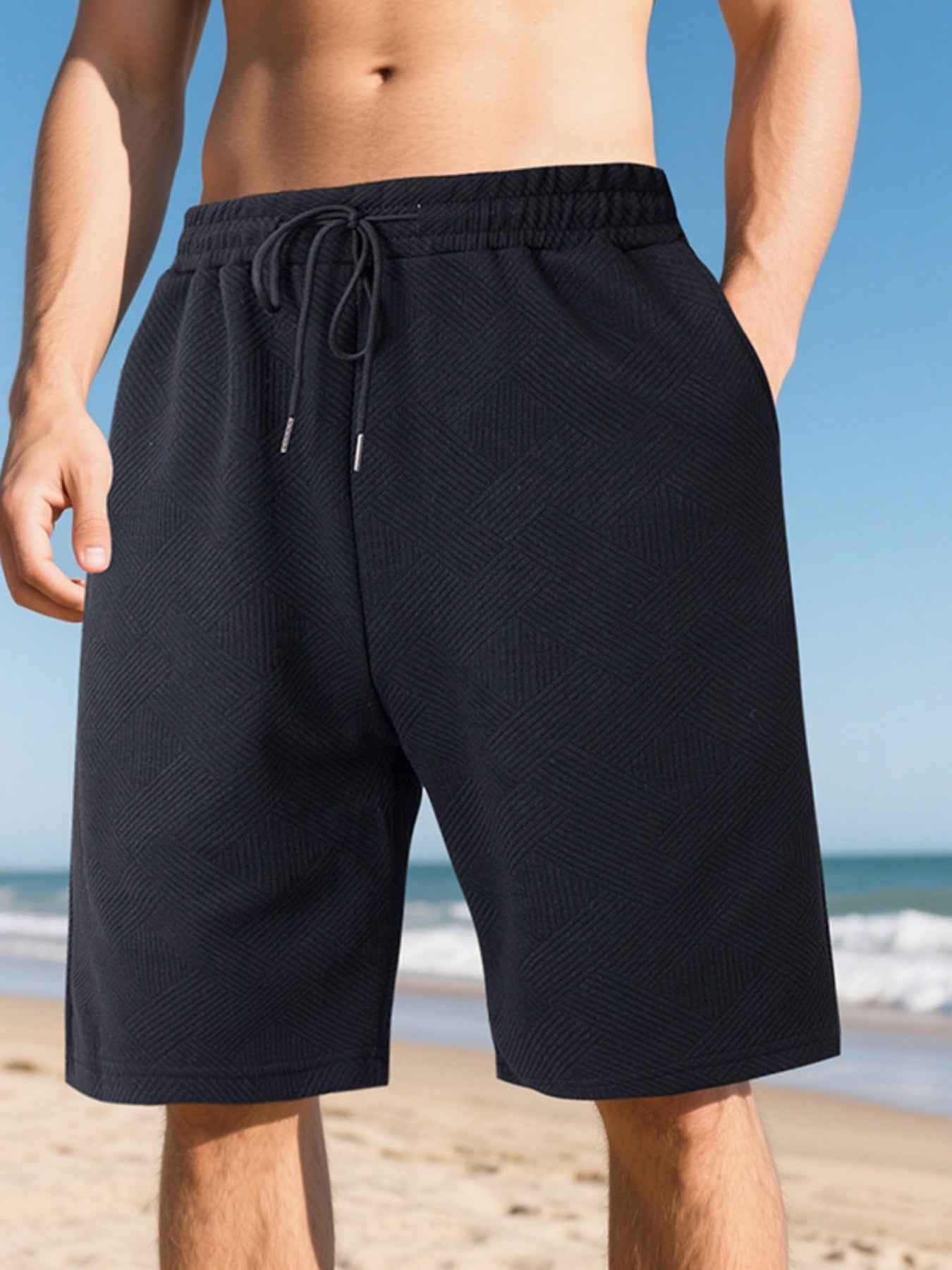 Men's Full Size Relaxed Fit Drawstring Shorts Plus Size