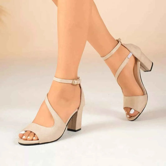 Peep Toe Block Heels Sandals