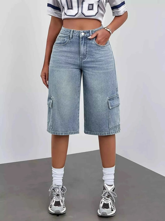 High Waist Denim Shorts
