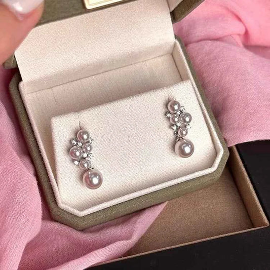 Pearl Cluster Earrings