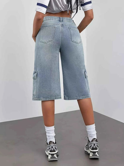 High Waist Denim Shorts
