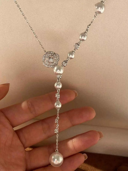 Pearl Flower Y-Necklace