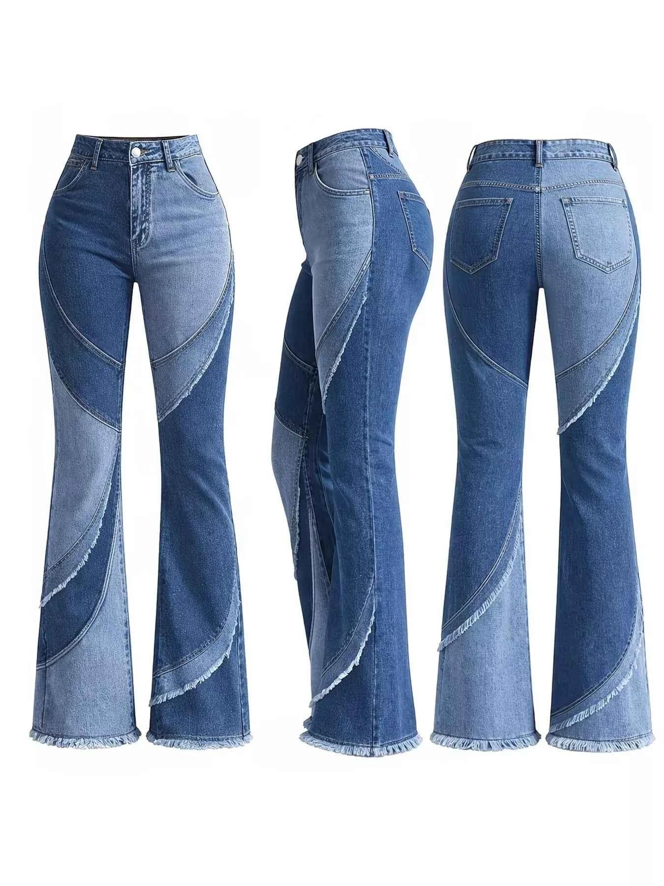 Frayed Hem Flare Jeans