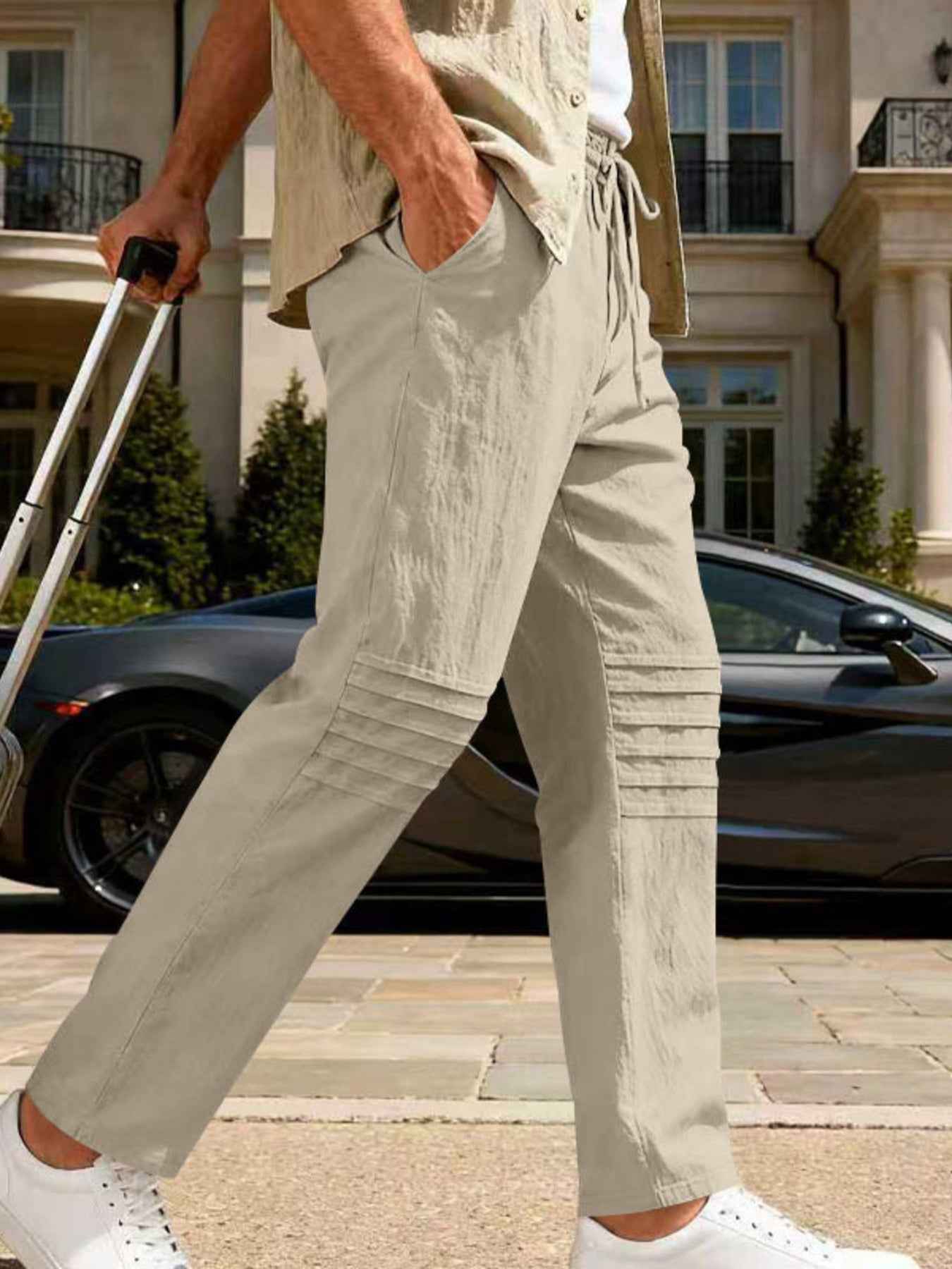 Men's Full Size Casual Drawstring Pants Plus Size