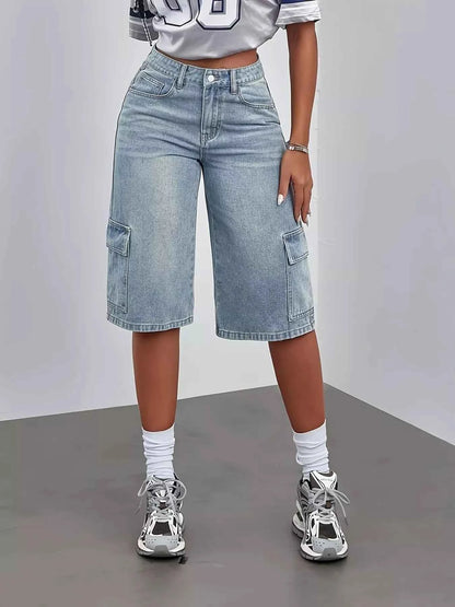 High Waist Denim Shorts