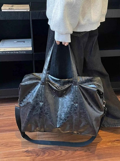 Vintage Style Leather Travel Bag