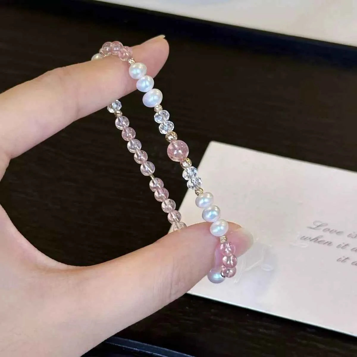 Pearl & Crystal Beaded Bracelet