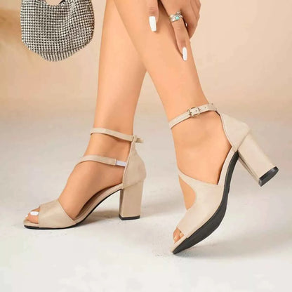 Peep Toe Block Heels Sandals