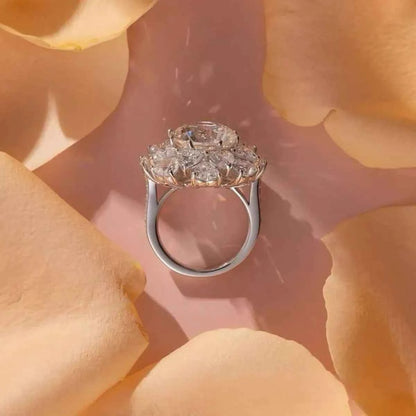 5 Carat 925 Sterling Silver Moissanite Ring