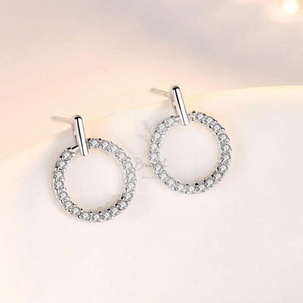925 Sterling Silver Circle Stud Earrings