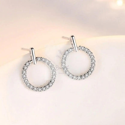 925 Sterling Silver Circle Stud Earrings