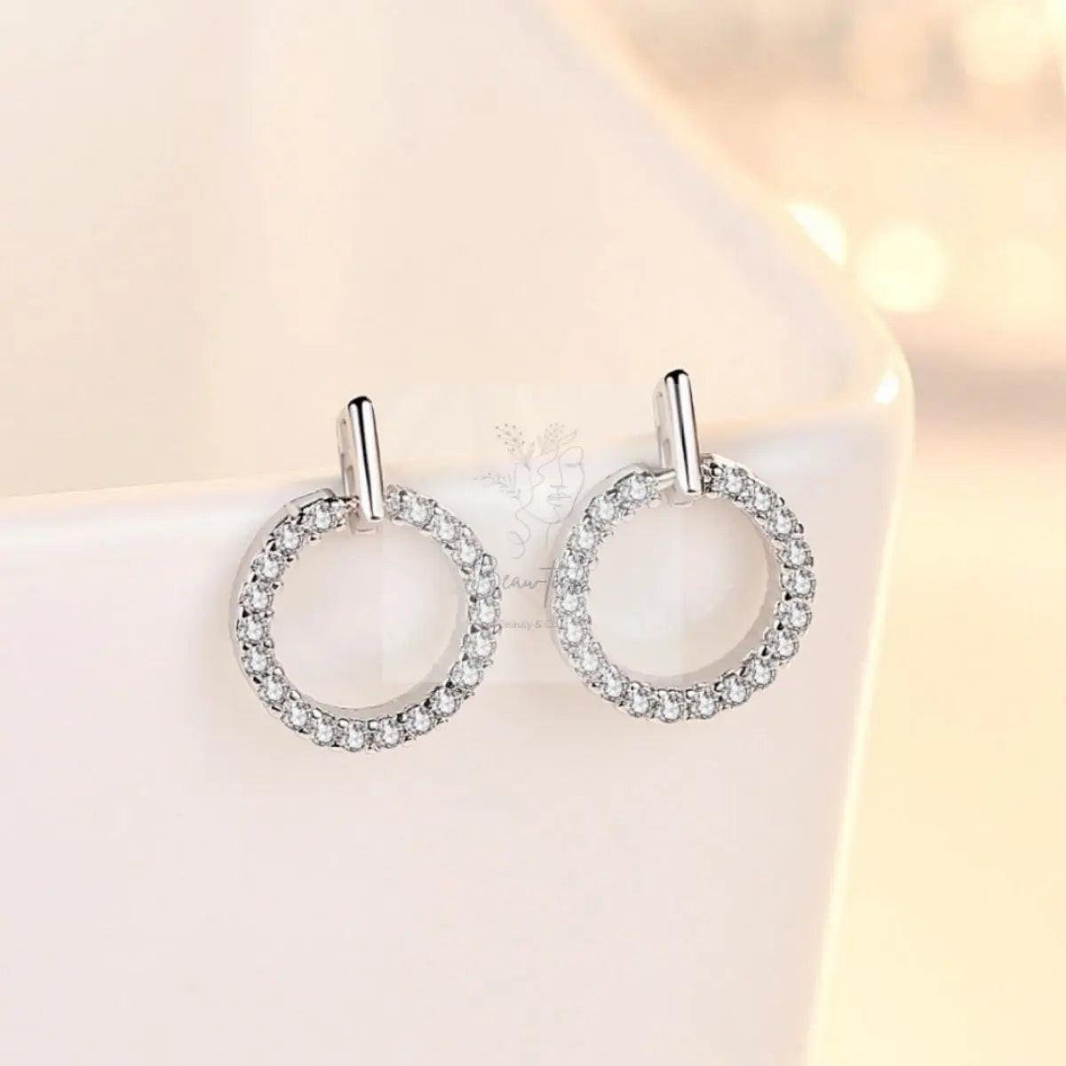 925 Sterling Silver Circle Stud Earrings