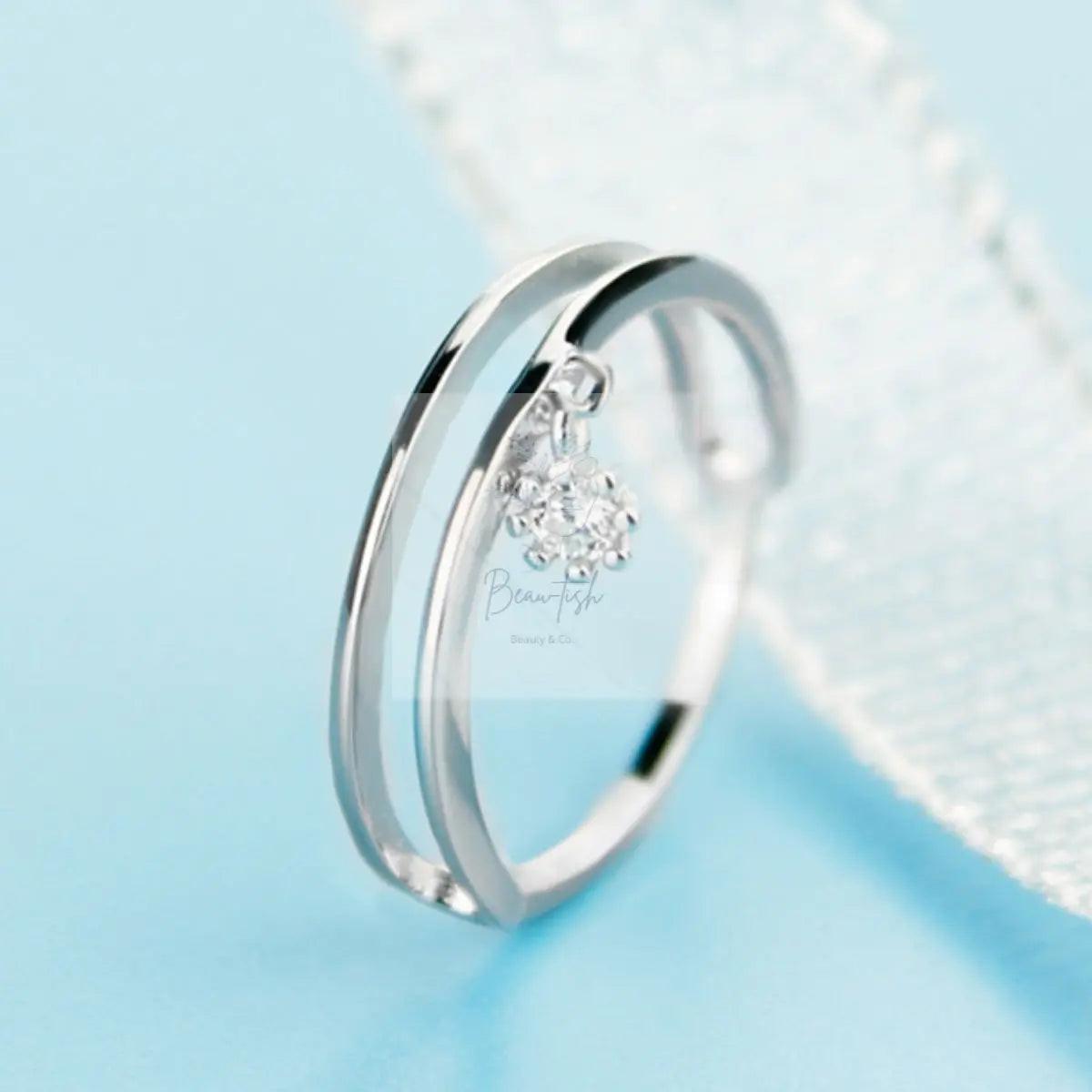 925 Sterling Silver Double Layered Ring