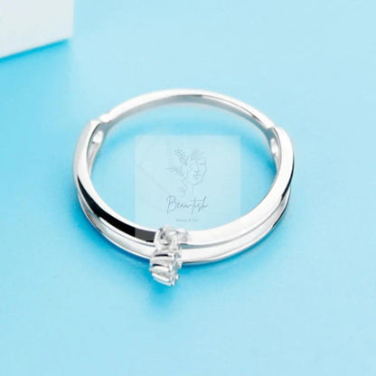 925 Sterling Silver Double Layered Ring
