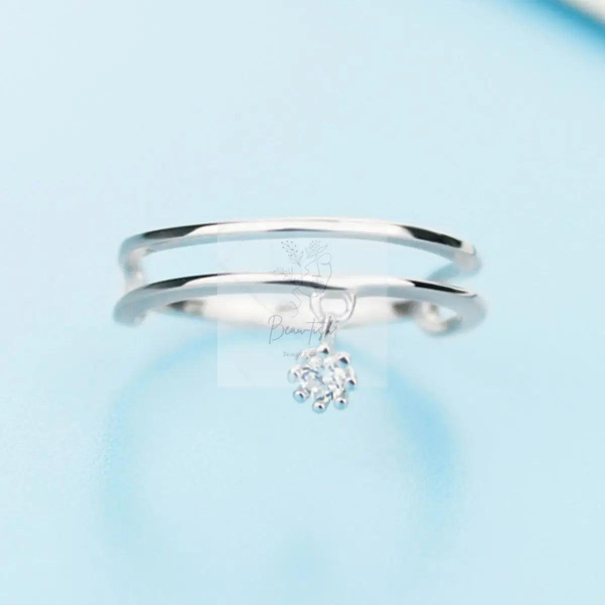 925 Sterling Silver Double Layered Ring