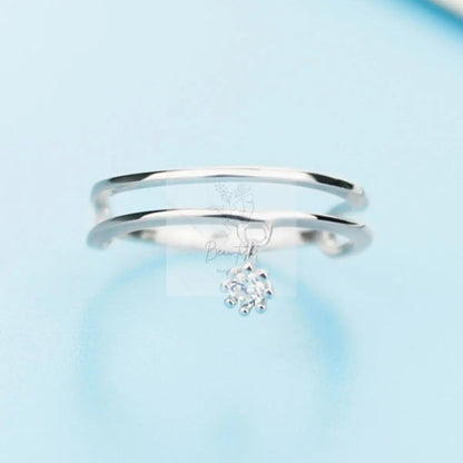 925 Sterling Silver Double Layered Ring