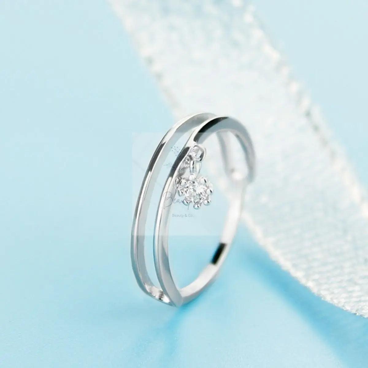 925 Sterling Silver Double Layered Ring