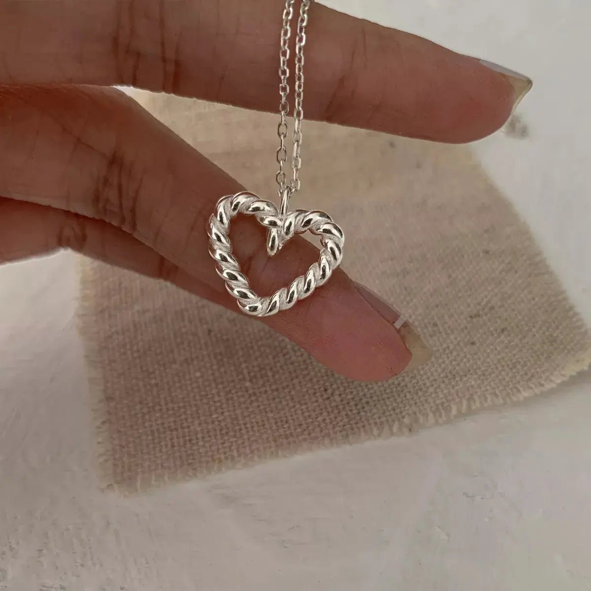 925 Sterling Silver Heart Necklace