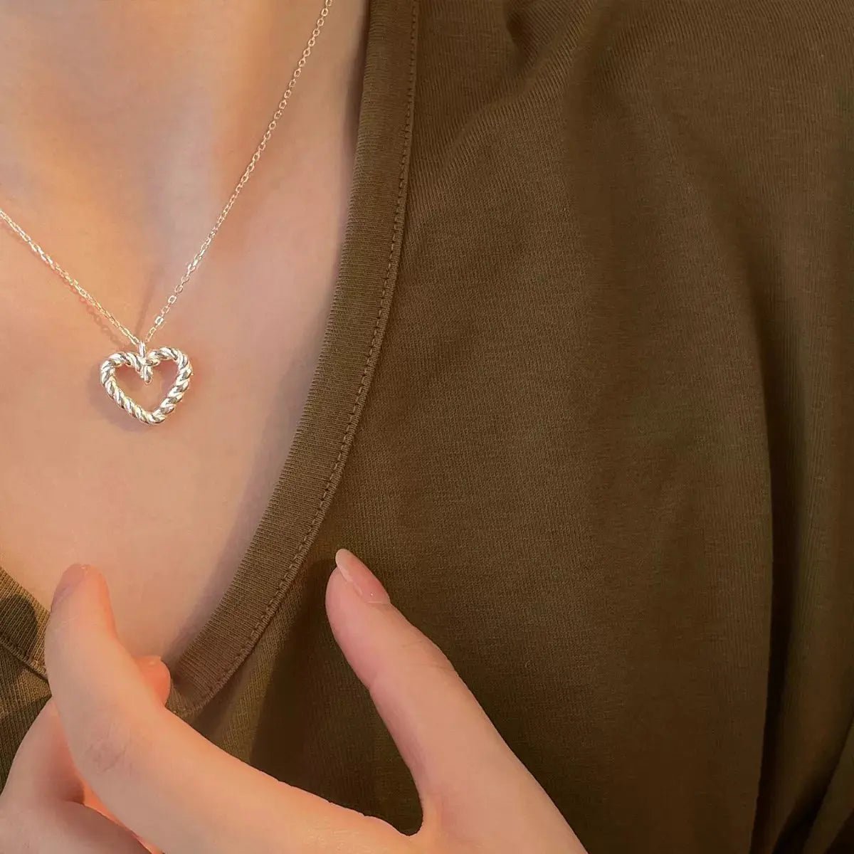 925 Sterling Silver Heart Necklace