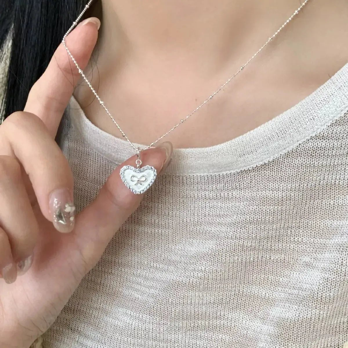 925 Sterling Silver Heart Necklace