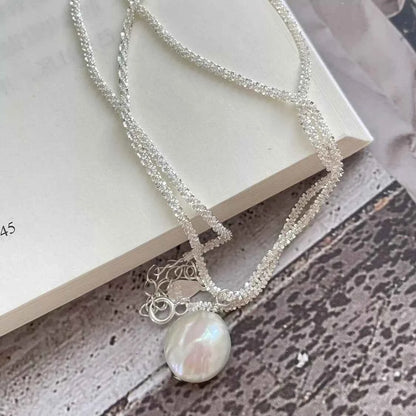 925 Sterling Silver Pearl Necklace