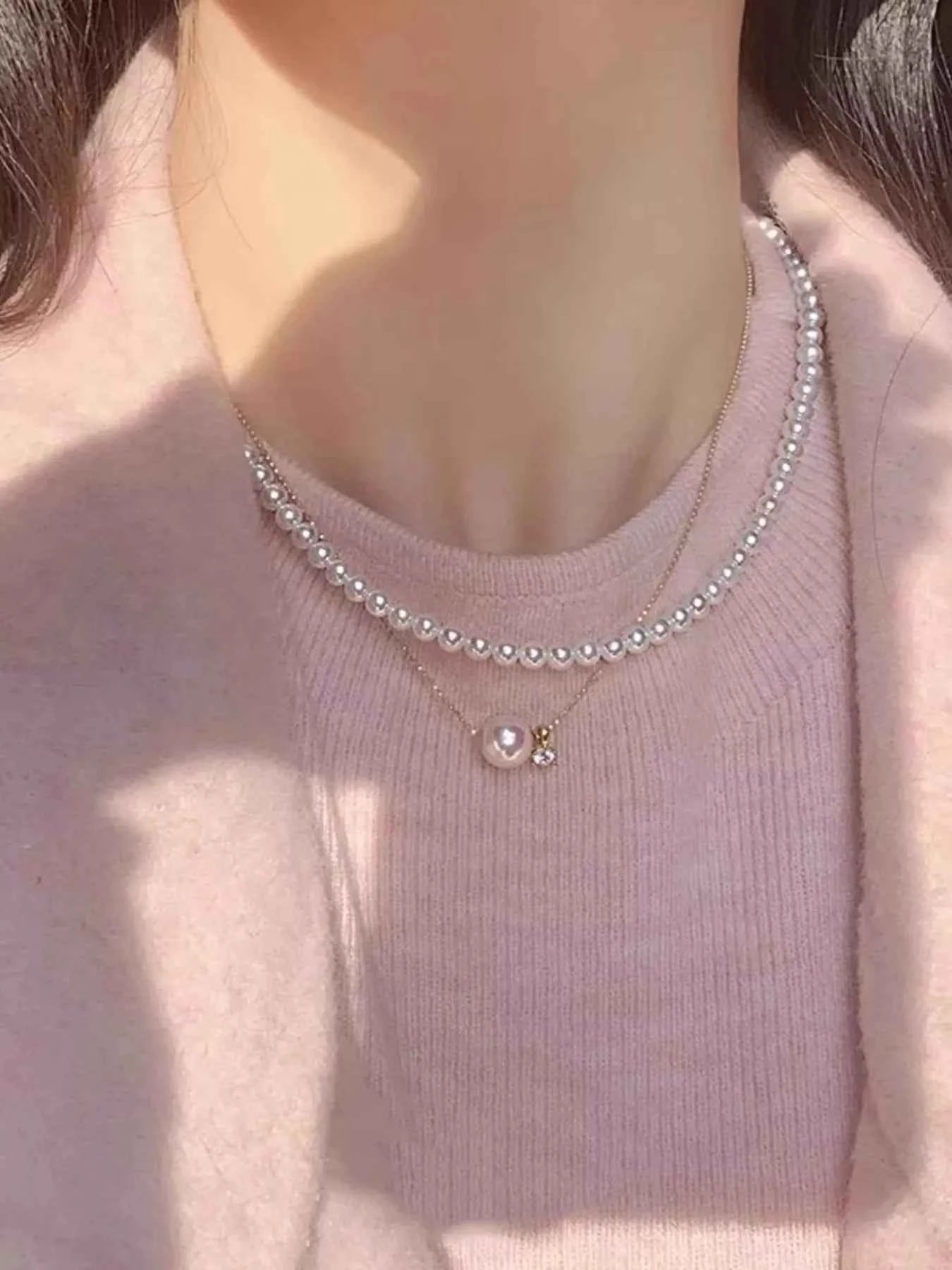 925 Sterling Silver Pearl Necklace