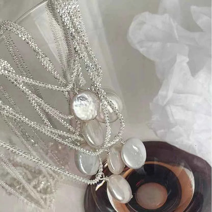 925 Sterling Silver Pearl Necklace