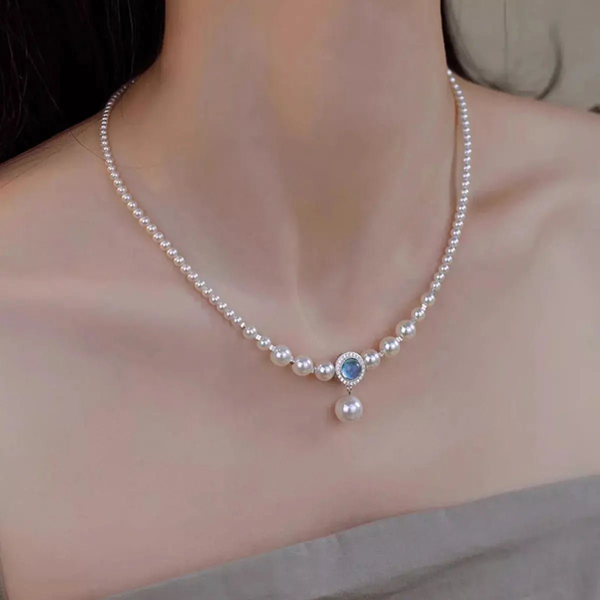 925 Sterling Silver Pearl Necklace