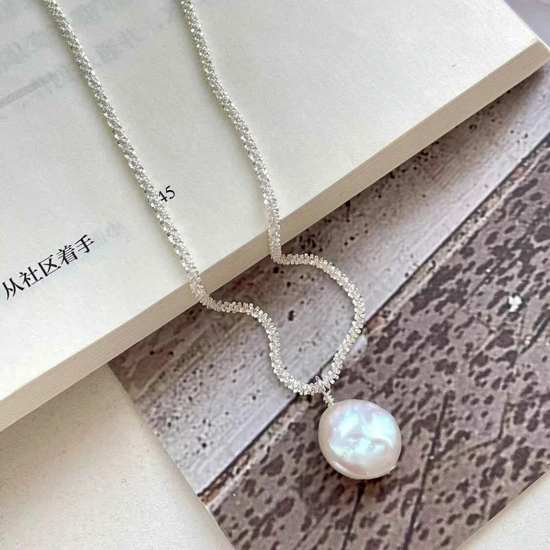 925 Sterling Silver Pearl Necklace