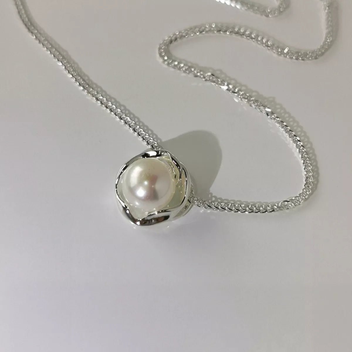 Sterling Silver Pearl Necklace