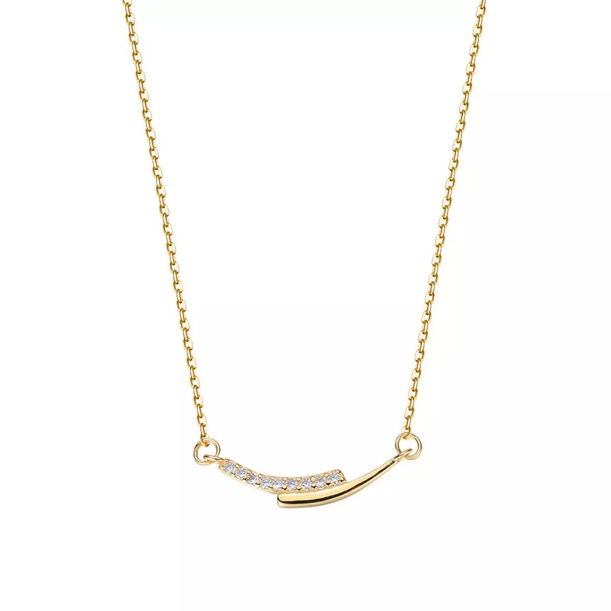 925 Sterling Silver Rhinestone Necklace