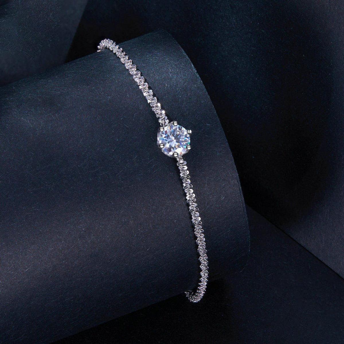 925 Sterling Silver Zircon Bracelet