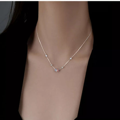 Sterling Silver Zircon Necklace