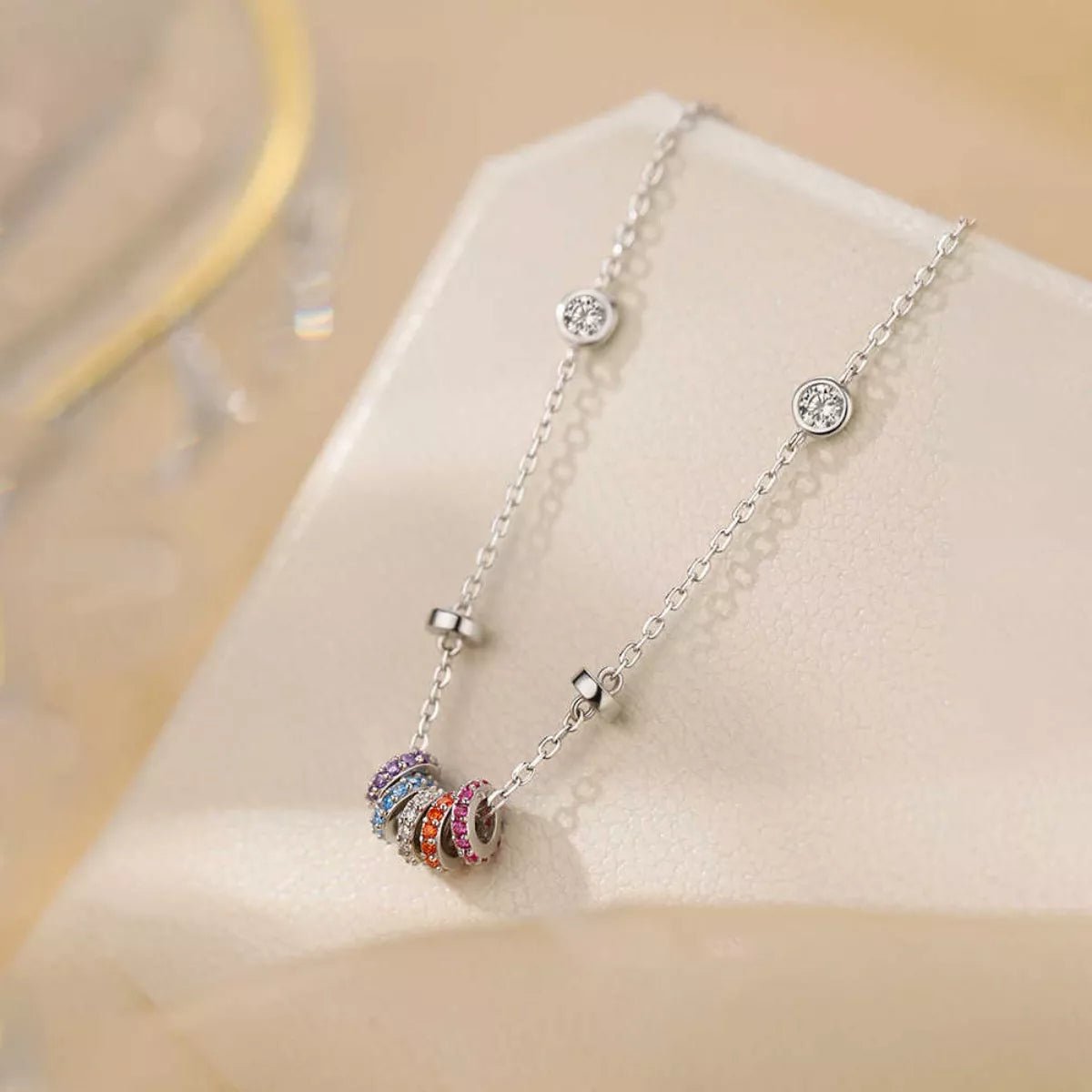 Sterling Silver Zircon Necklace