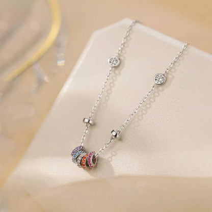 Sterling Silver Zircon Necklace