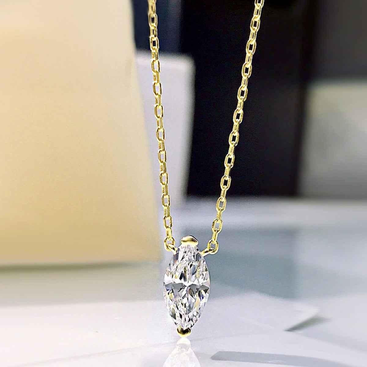 925 Sterling Silver Zircon Pendant Necklace