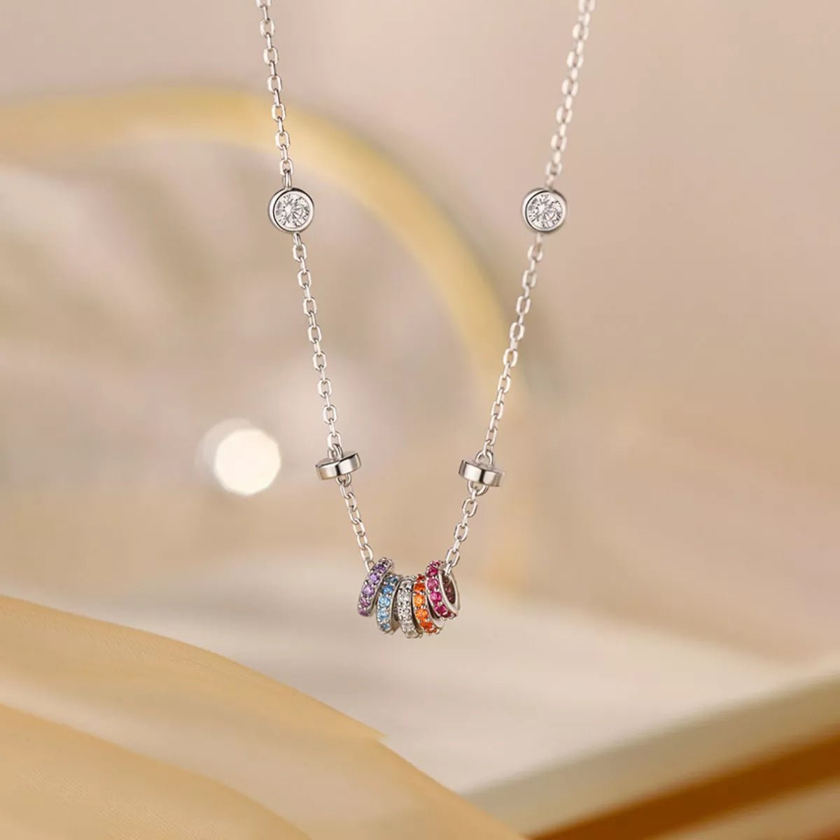 Sterling Silver Zircon Necklace