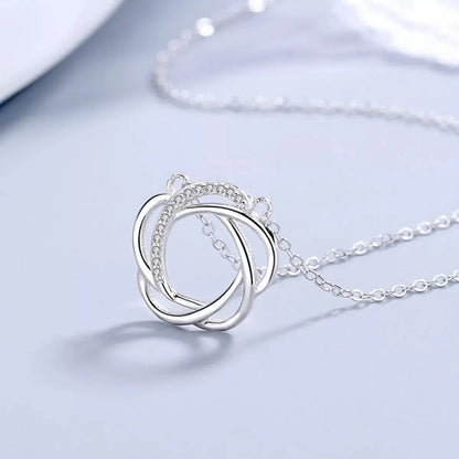 925 Sterling Silver Zircon Pendant Necklace