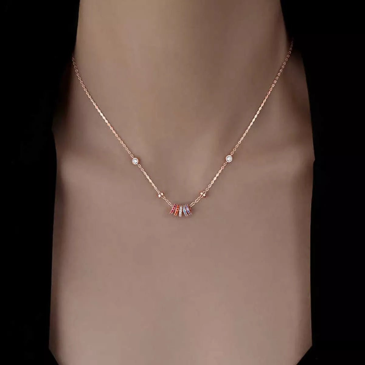 Sterling Silver Zircon Necklace