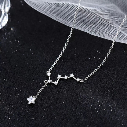925 Sterling Silver Zircon Star Necklace