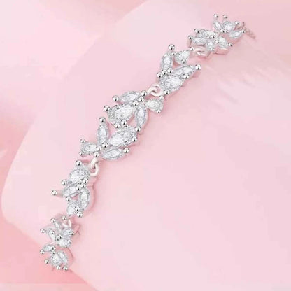 925 Sterling Silver Zircon Wisteria Bracelet