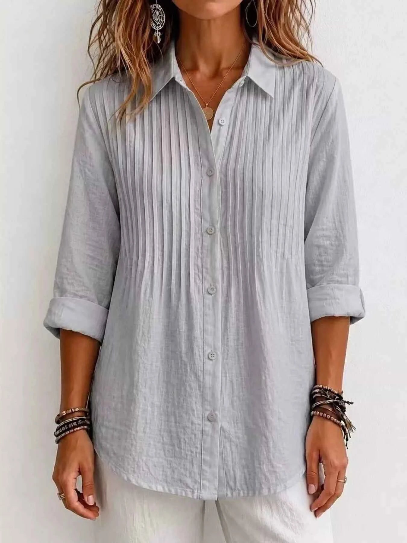 Men's Full Size Button Up Long Sleeve Shirt Plus Size