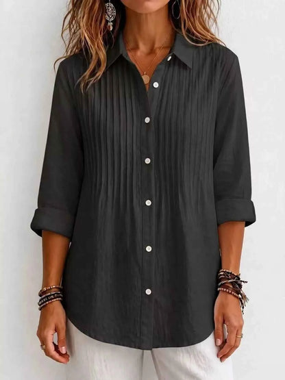 Men's Full Size Button Up Long Sleeve Shirt Plus Size