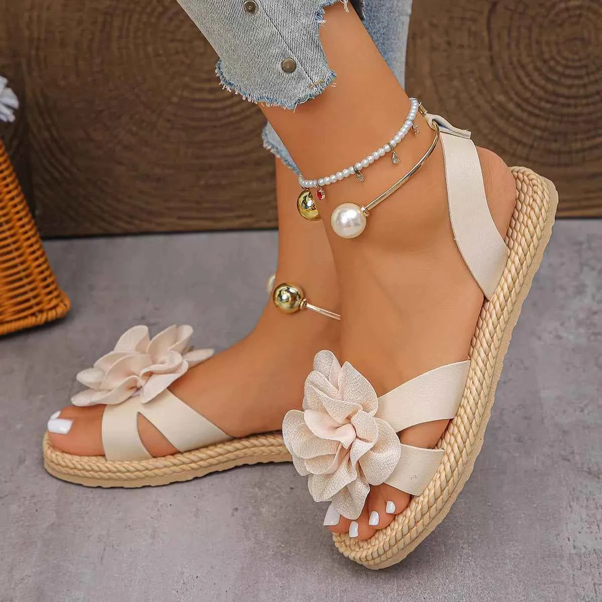 Flower Open Toe Sandals